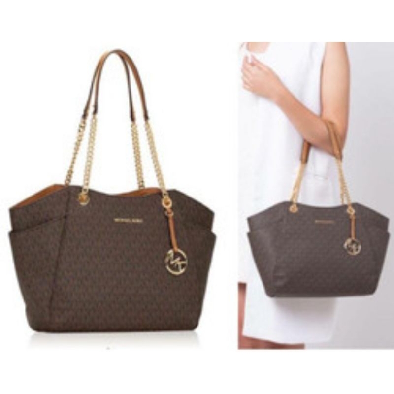 Tas MK jet set travel lg chain shoulder tote 28-40*8.5**24.5