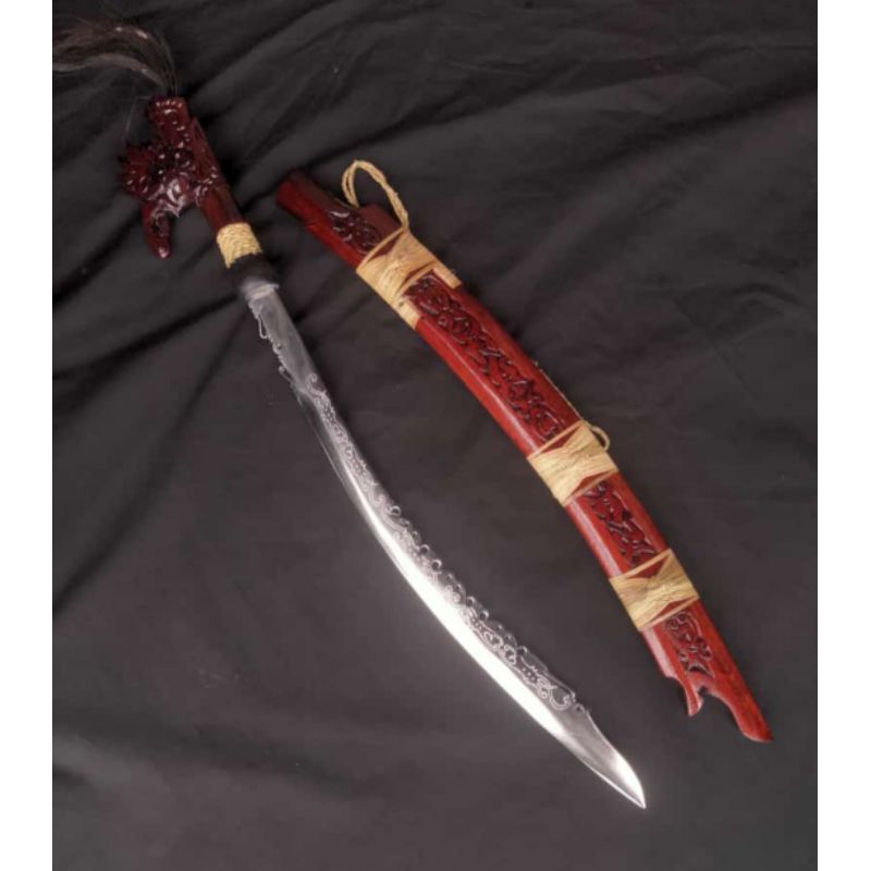Mandau Senjata Dayak Asli Kalimantan, mandau lentik baja putih. Big size