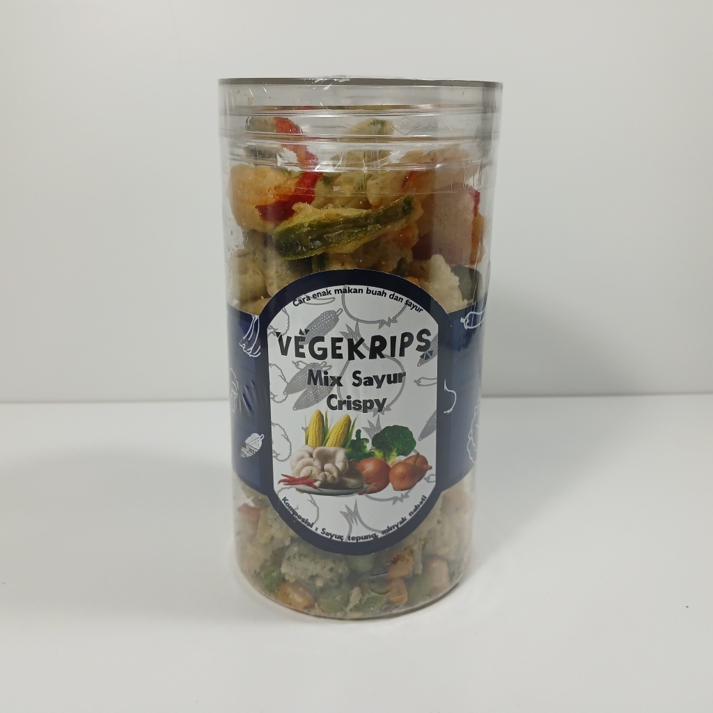 

Keripik Sayur krispy 1000 mL Vegekrips
