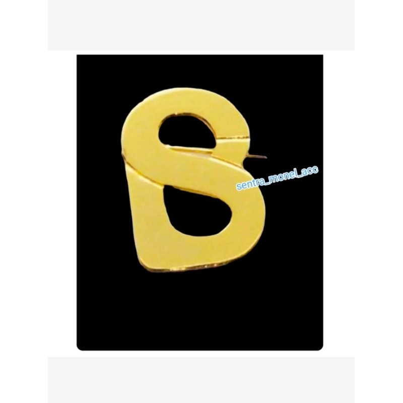 Bros Buttonscarves lapis emas Asli anti karat / pin logo Buttonscarves / pin firal kekinian / peniti