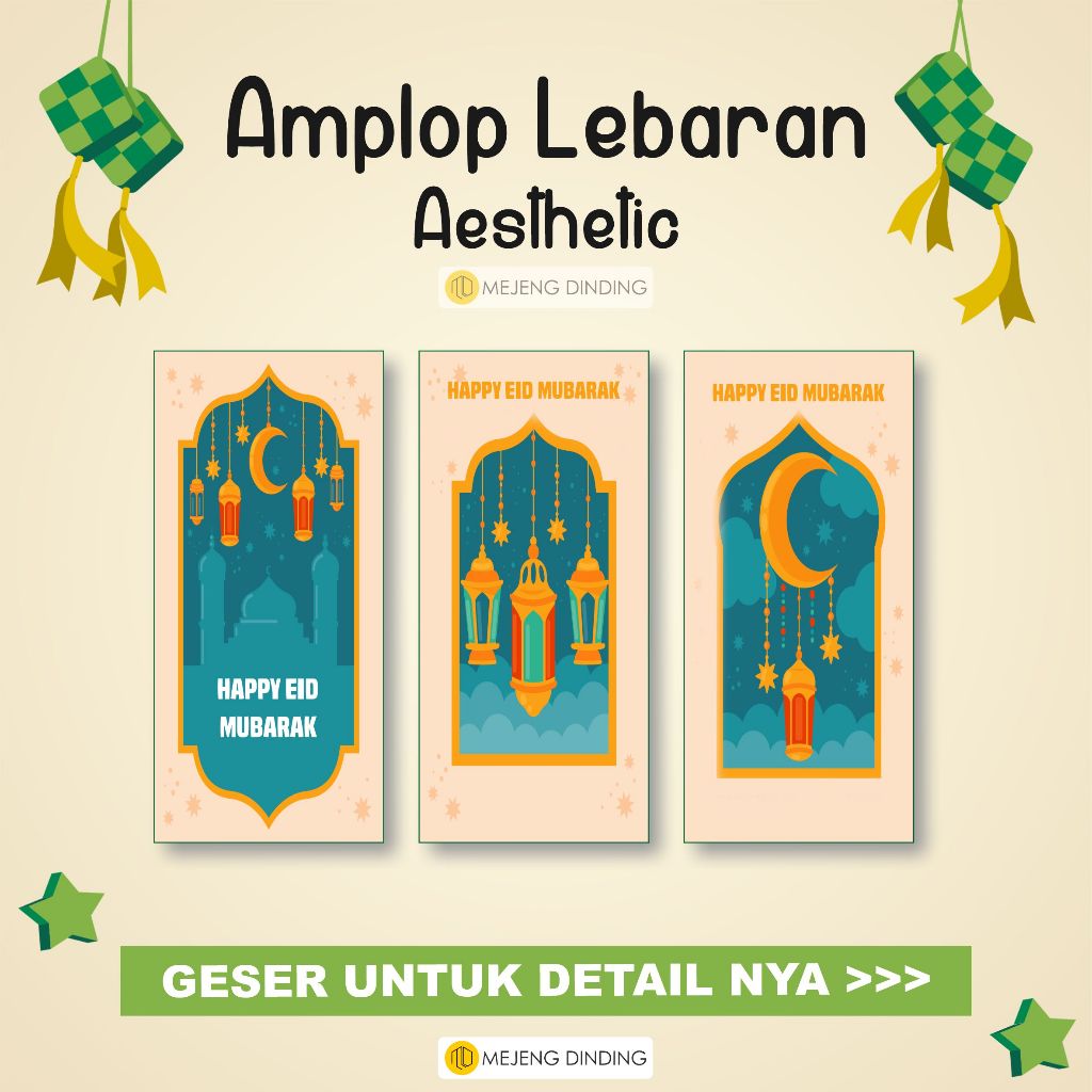 

Amplop Lebaran Karakter Lucu / Uang Tidak Di Lipat / Amplop Angpau Lebaran Klasik / Amplop Lebaran 2024 Unik Aesthetic 1 Pack / Amplop Hari Raya Idul Fitri 2024 2025 2026 / Amplop THR Lebaran 1