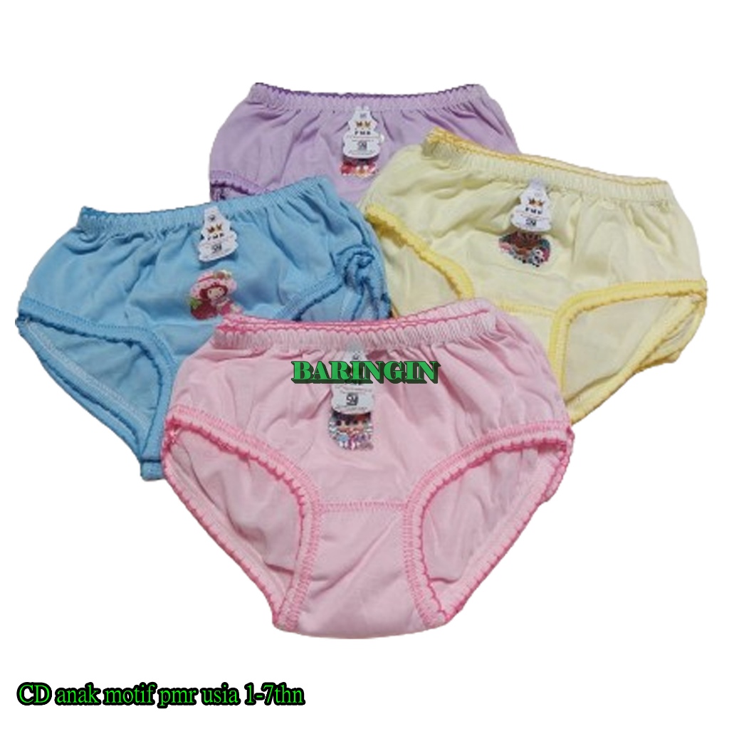 GROSIRAN-12 PCS Celana Dalam Anak Cewek Perempuan-CD ANAK CEWEK POLOS
