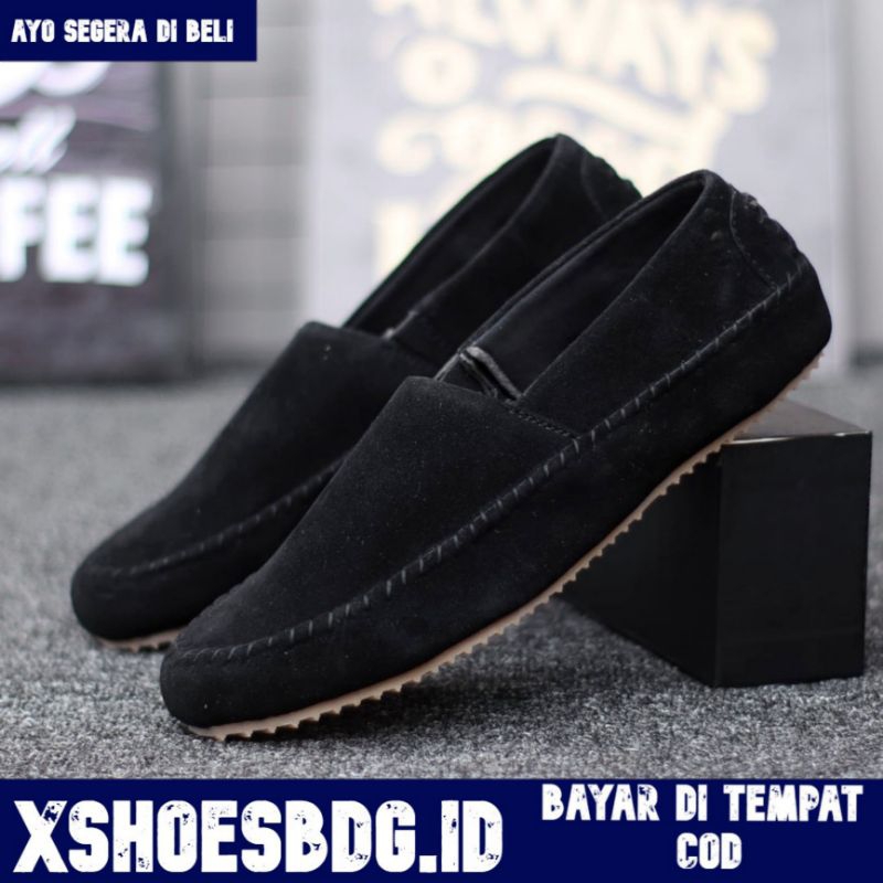 Sepatu Slip On Pria Slop Lacoste Formal Kasual kondangan acara