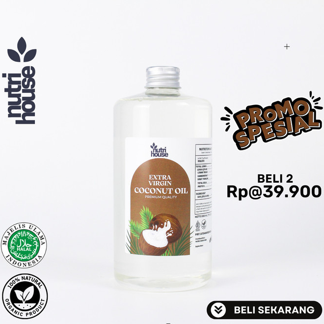 

Extra Virgin Coconut Oil NutriHouse 1 L / VCO Organik Premium