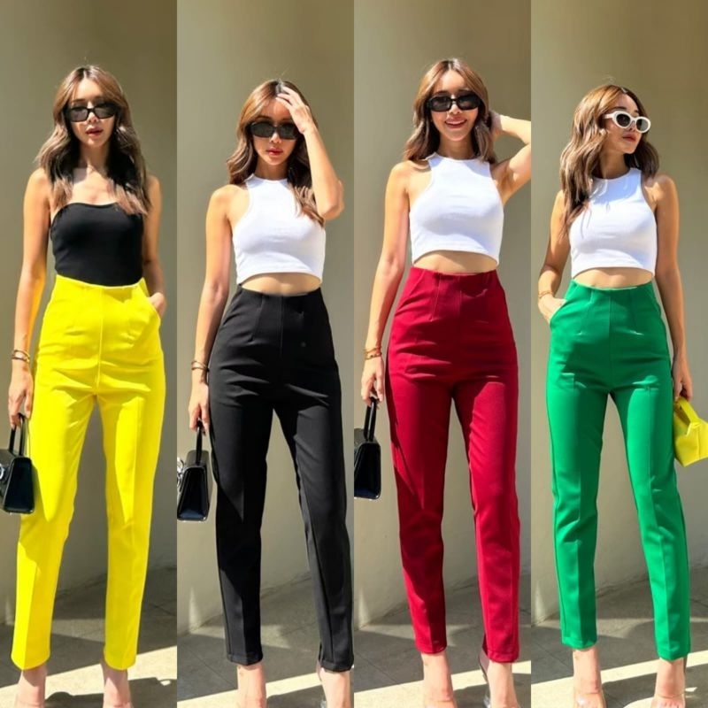 LUXE - PANTS HIGHWAIST PROMTHONG BANGKOK BKK / CELANA BANGKOK HW PROMTHONG / CELANA WANITA HIGHWAIST