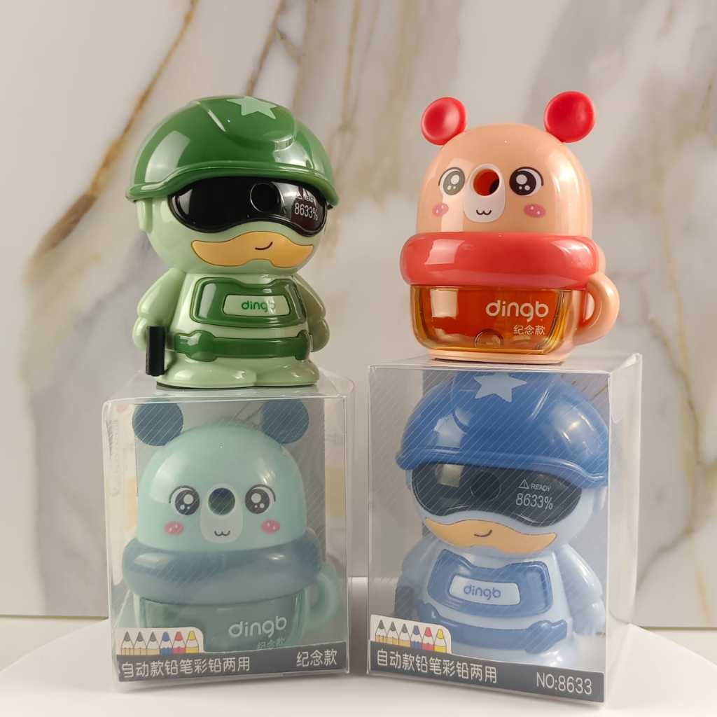 

Rautan Pensil Putar/ Serutan Putar Meja Tentara Beruang Karakter Lucu