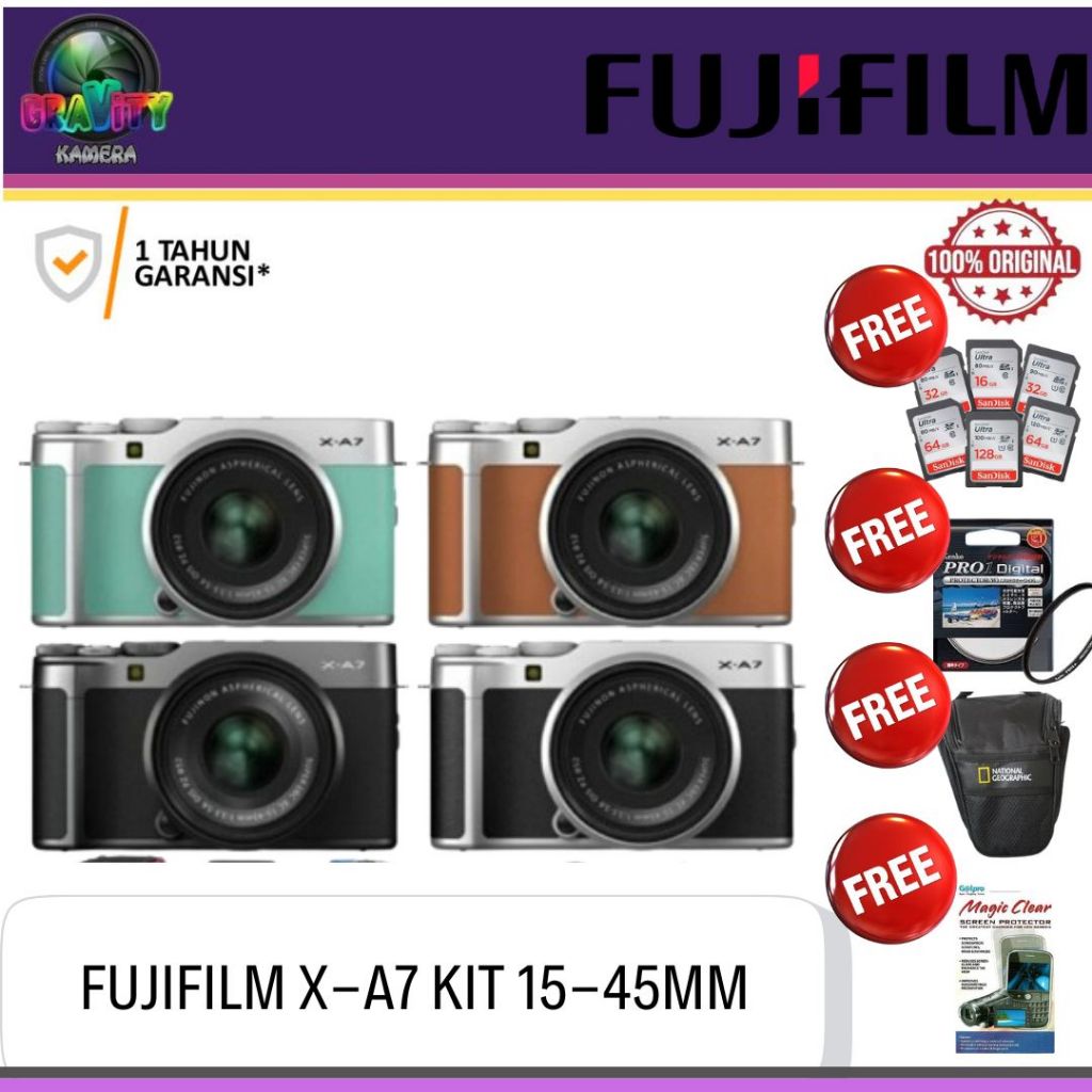 FUJIFILM X-A7 KIT XC 15-45MM / FUJIFILM XA7 KIT 15-45MM