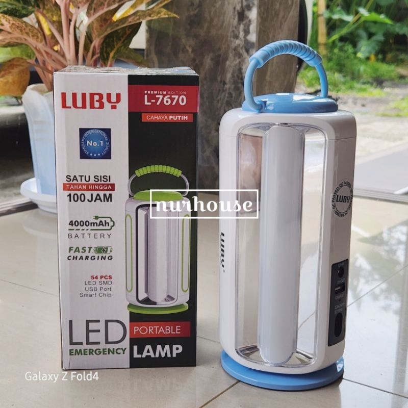 Lampu Emergency Luby L-7670 Tahan 100 Jam