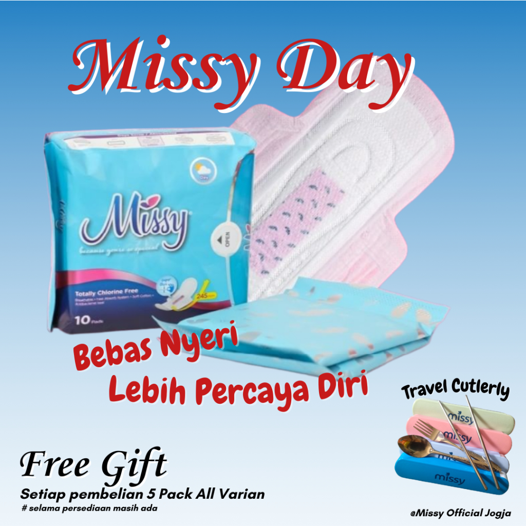 Missy Pembalut/ Pembalut MISSY DAY/ Missy Pembalut Kesehatan / Missy Pembalut Herbal / Pembalut HERB