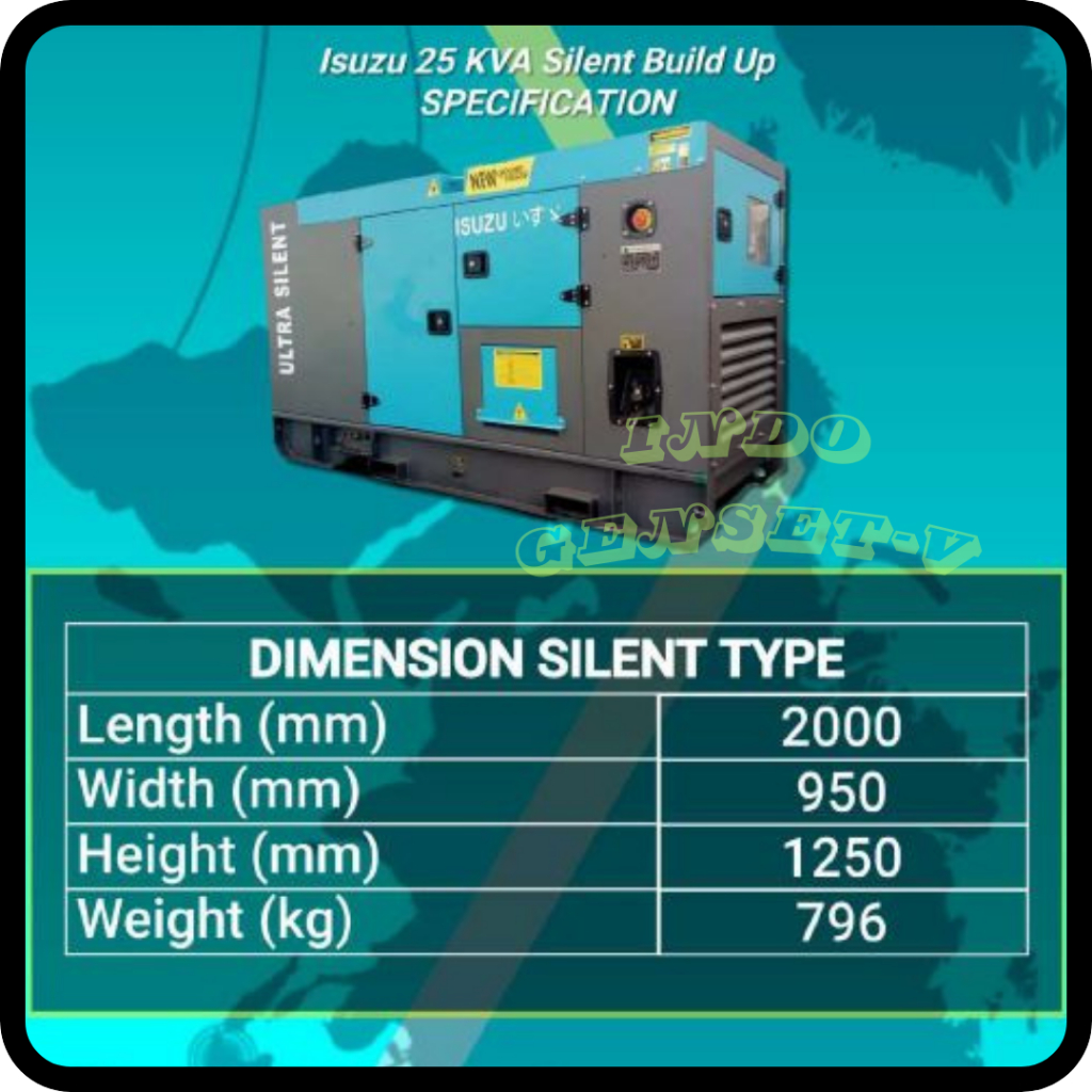 GENSET SILENT 25KVA ISUZU