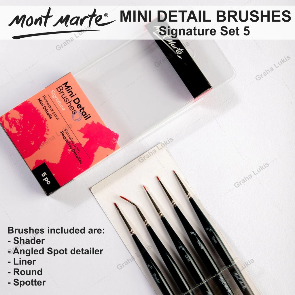 

RK Mont Marte Mini Detail Brushes 5pcs BMHS0033