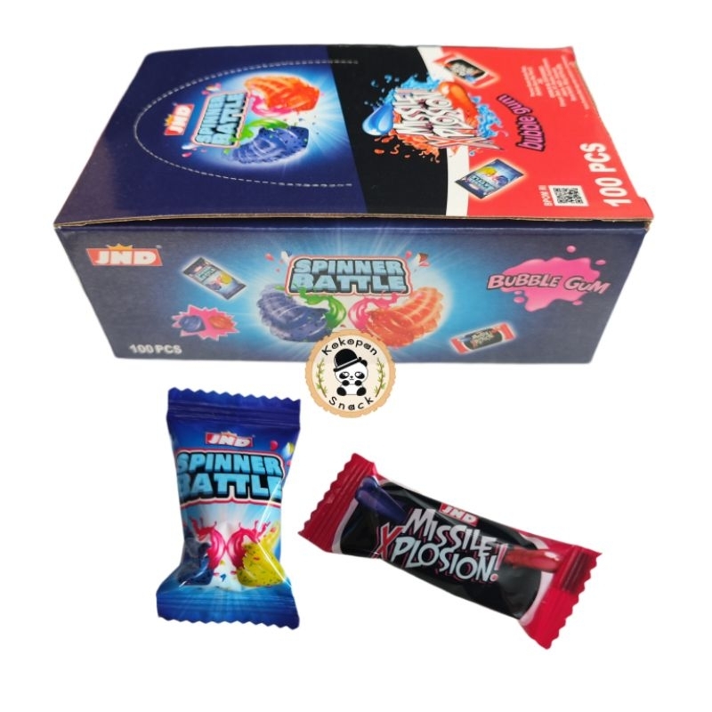 

JND SPINNER BATTLE BUBBLE GUM BOX ISI 100