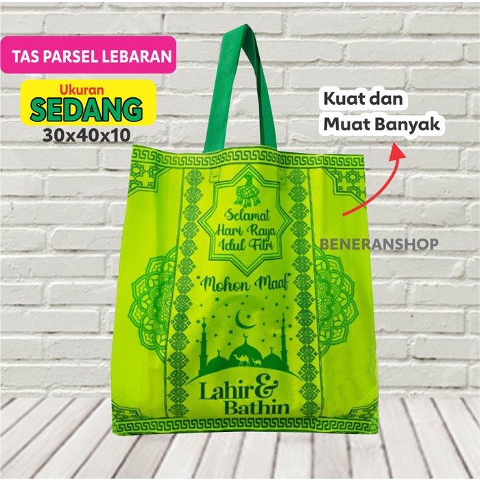 

Tas Idul Fitri Lebaran Spunbond - Goodie Bag Tas Parsel lebaran 30x40
