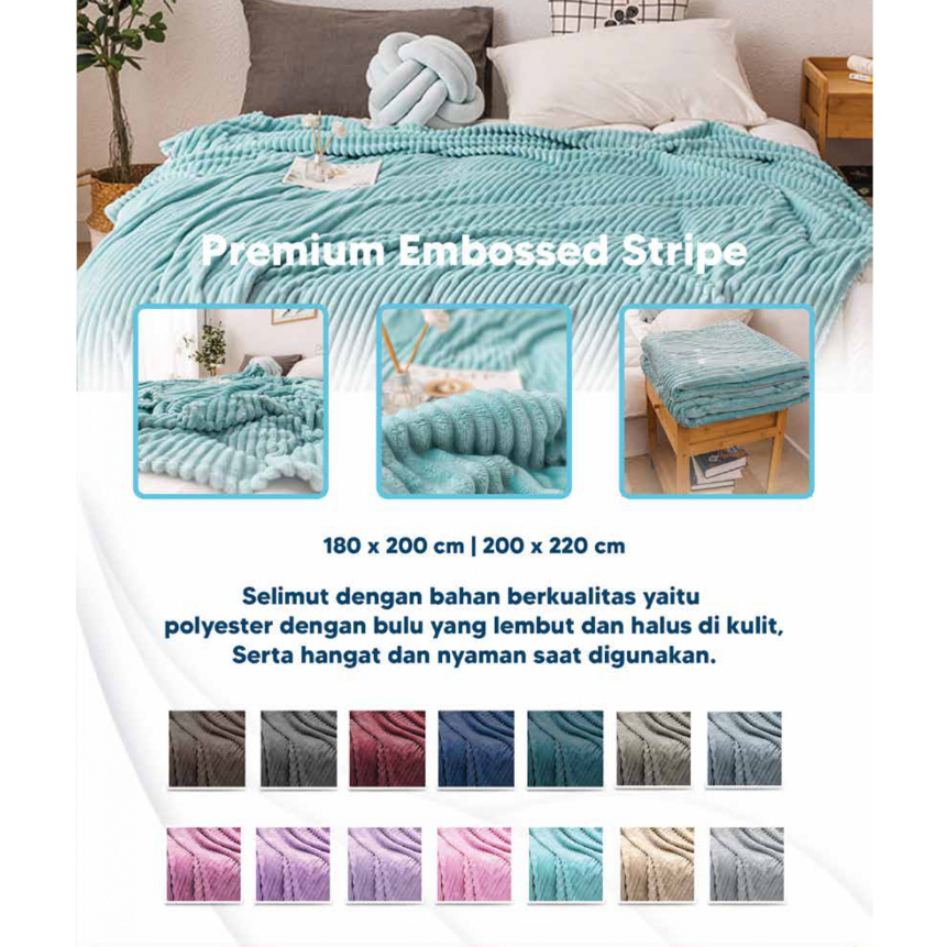 Selimut Duzzel 180x200 Glowing Print / Premium Embossed Soft
