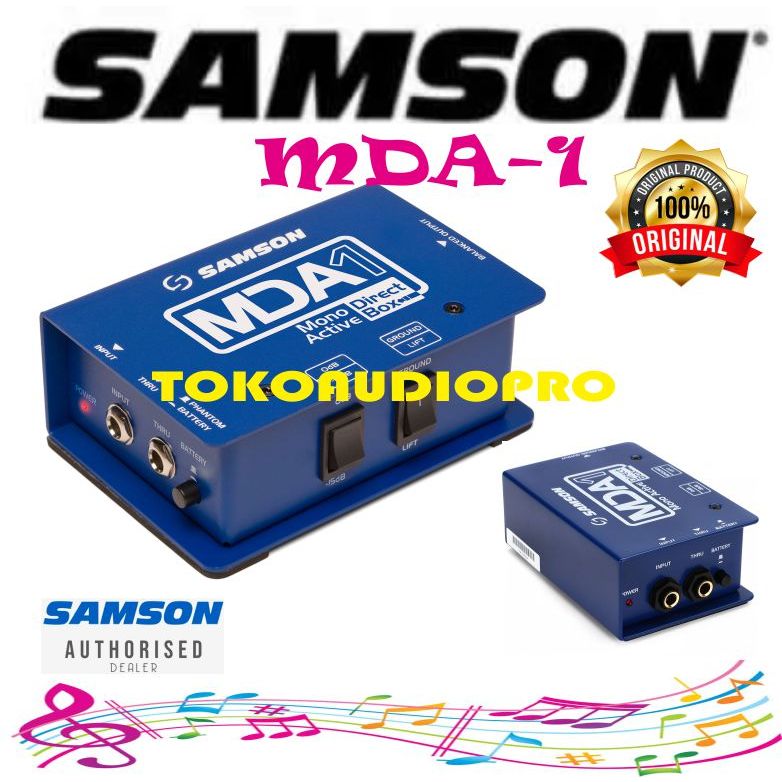 Samson MDA1 1-channel Active Instrument Direct Box Samson MDA-1