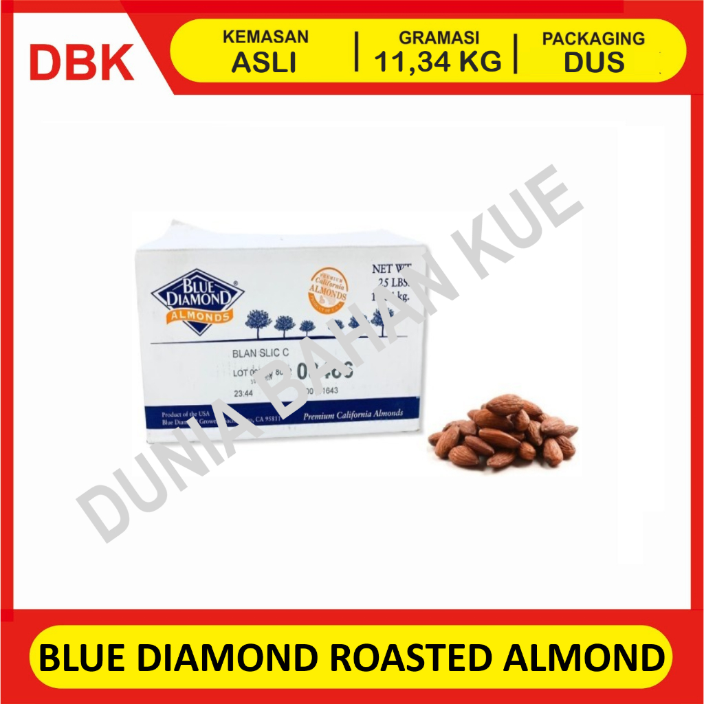 

BLUE DIAMOND ROASTED ALMOND NUT - 1 DUS 11.34 KG / ALMOND PANGGANG UTUH
