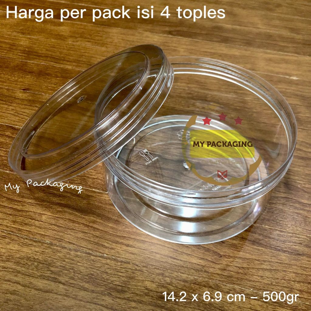 1 Dus Toples Ulir Kue Kering 500 Gr - Toples Golden Ulir 1/2 Kg - isi 12pcs