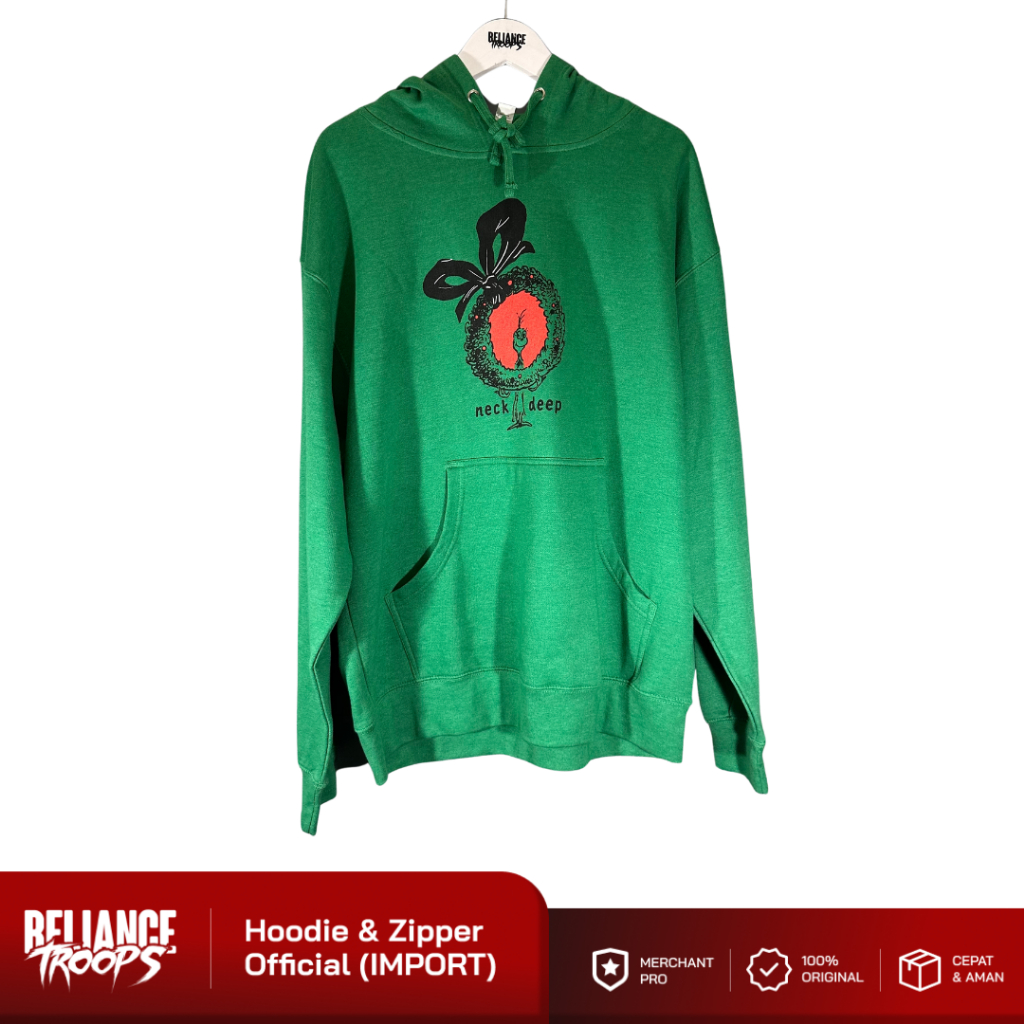 Hoodie Official | Neck Deep - Holiday Green