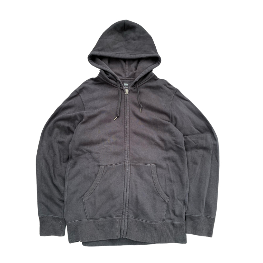 Zip Hoodie Uniqlo Second, Dark Grey