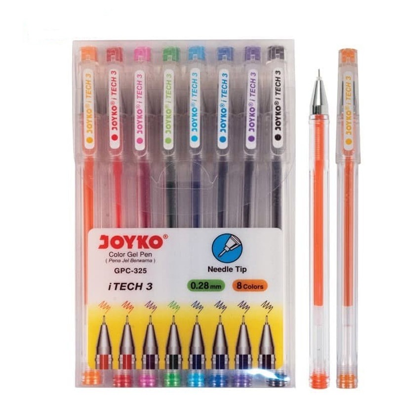 

(1Set) Bolpen / Pulpen Hitech itech Joyko 0.28 mm ( 8 Warna )