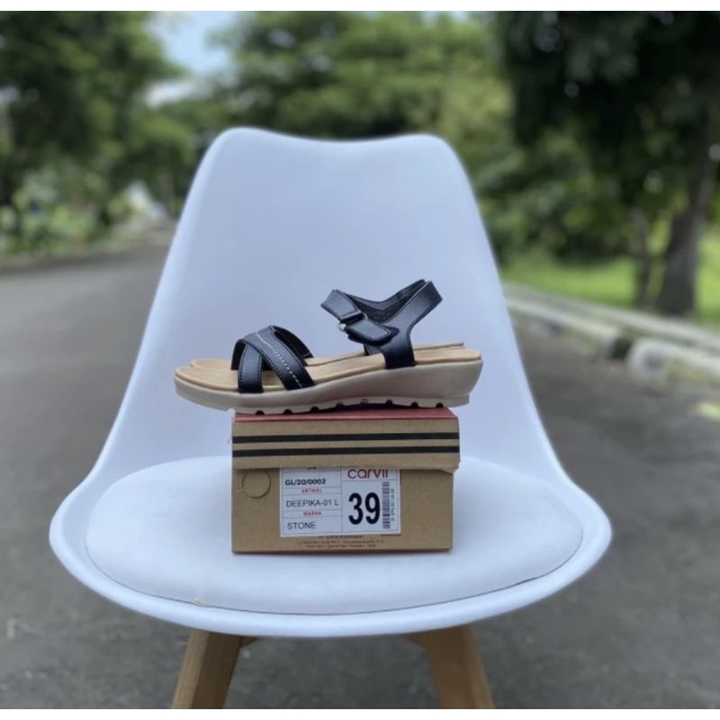 Sandal wanita carvil deepika wedges