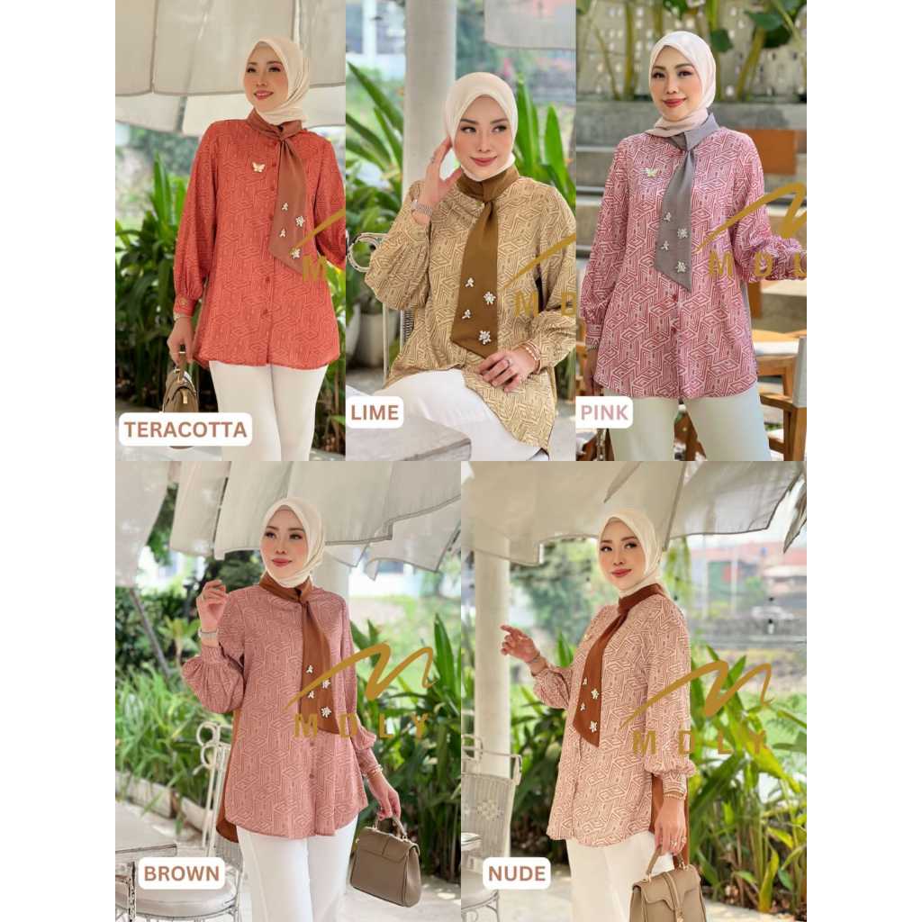 COD MDLY Terbaru Baju kemeja atasan wanita Kaira  Shirt by Mdly