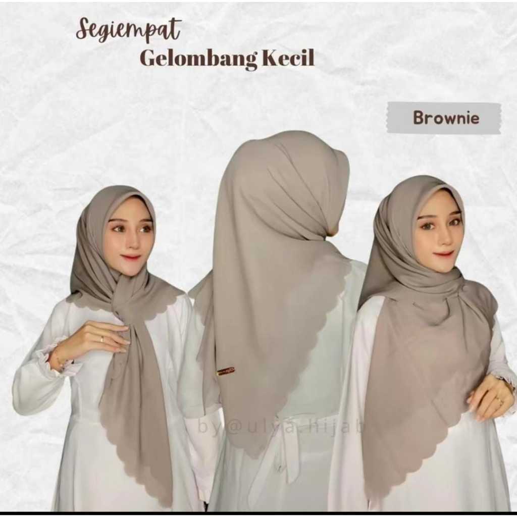New Arrival / S4 Plain Square Laser Cut / ori Ulya Hijab