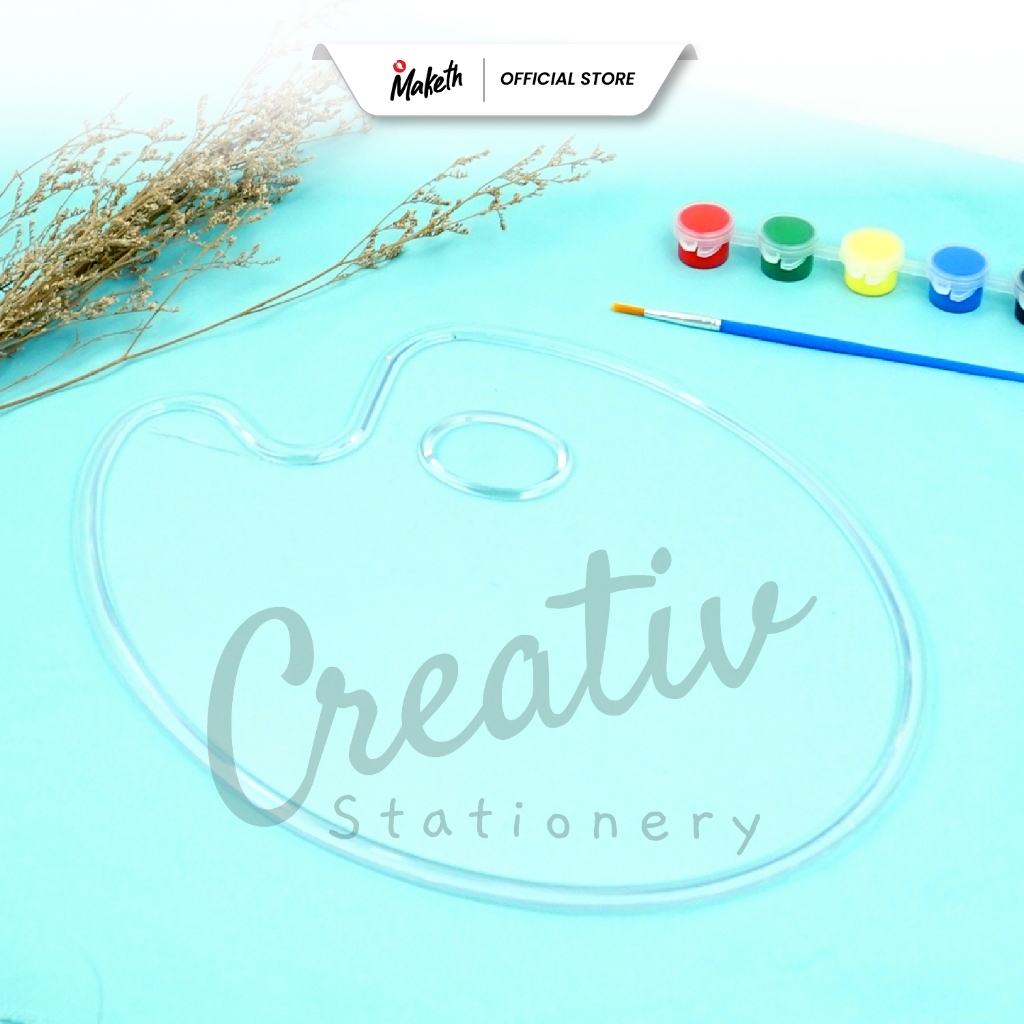 

HJK Palet Lukis Transparan Bening Transparent Palette Acrylic Plastic 20 X 30 Cm 22 X 28 Cm MAKETH