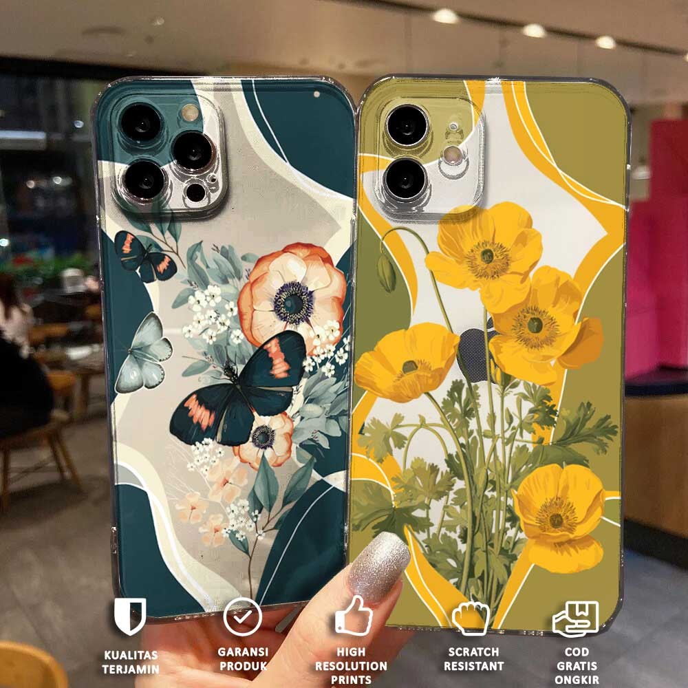 CASE SAMSUNG J2 PRIME J4 2018 J7 PRIME J7 PRO J8  [BUNGA] - Clear Case Softcase Bening Tebal -  Casi