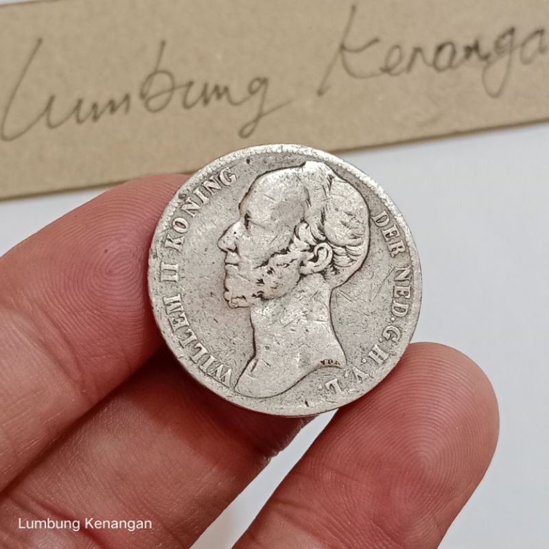 Koin perak Willem II 1G 1848