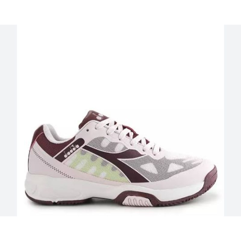 diadora hoshi women's tennis shoe - white/pink