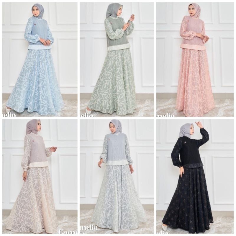 CAMELIA DRESS BY MAREVI GAMIS TERBARU ABAYA ORIGINAL