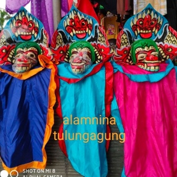 Ready Stok barongan anak  barongan caplokan  barongan  caplokan  ganongan  bujang ganong  devil  pec