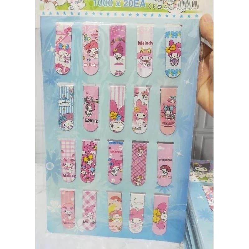 

Pembatas Buku Magnet isi 20 pcs / Stick Note Magnet Karakter