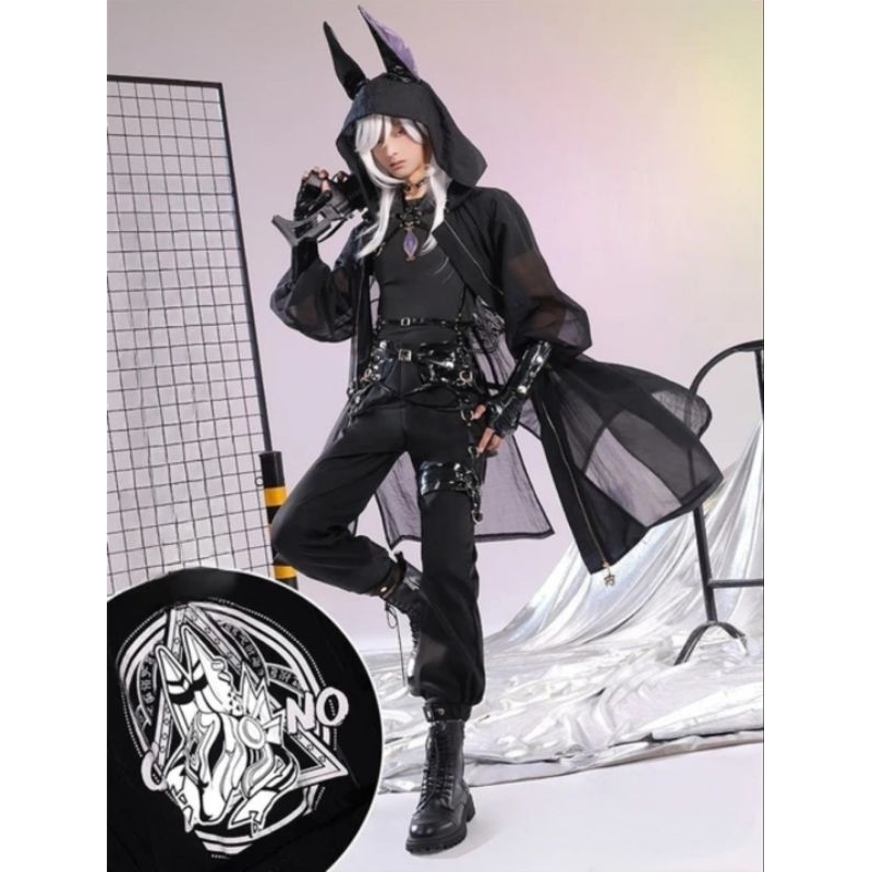 BUTIK RINDU (CYNO) SET LENGKAP Cyno genshin impact BodyBelt harness cosplayer sarung tangan kostum c