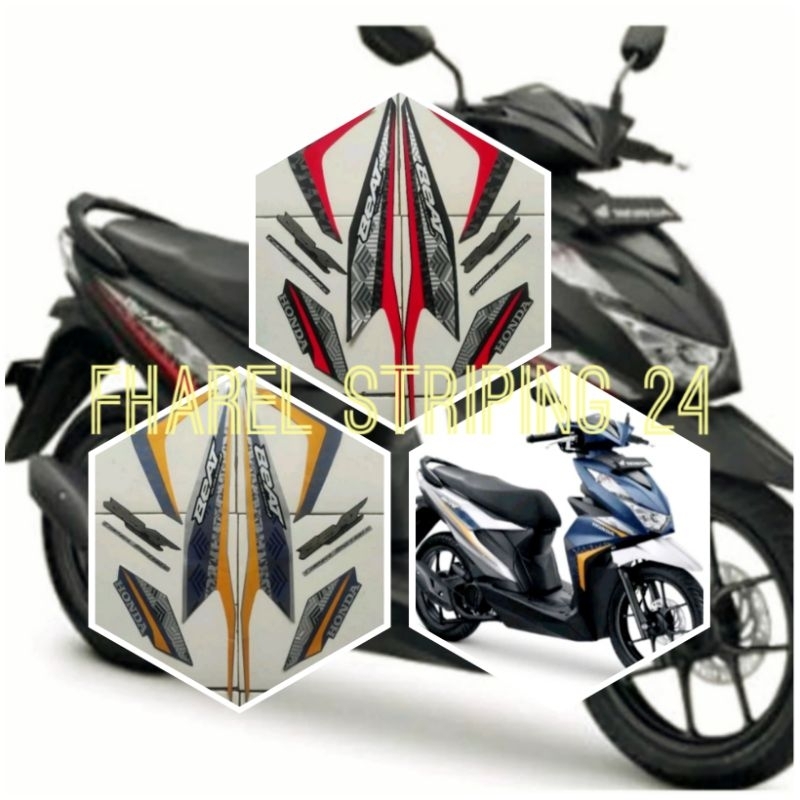 STIKER STRIPING LIS LES BODY MOTOR HONDA BEAT ISS 2021
