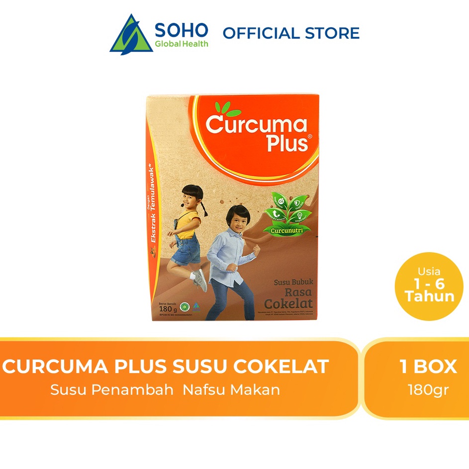 

PROMO SALE Curcuma Plus Susu Bubuk Nafsu Makan Ekstrak Temulawak Coklat 18gr