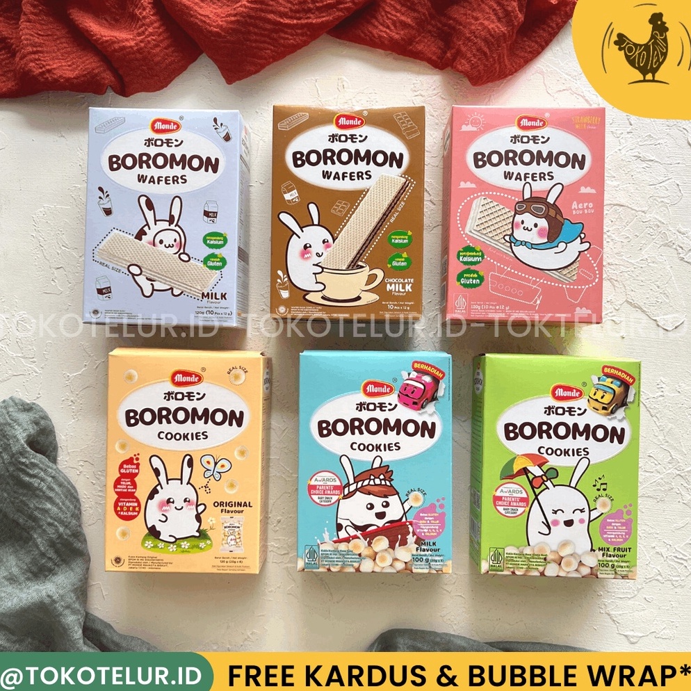 

Cuci gudang MONDE Boromon Cookies Wafers Cemilan Biskuit Wafer Anak HALAL