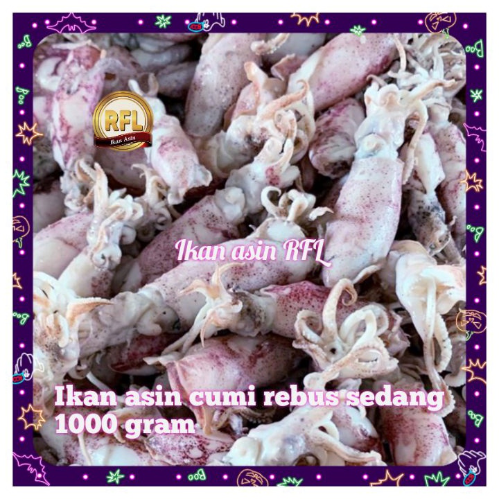 

Ready Stok ikan asin cumi asin cumi rebus sedang 1 gram