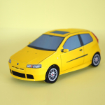 DIY Papercraft Mobil FIAT Punto HGT Abarth