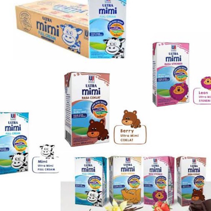 

COD BISA MIX 2 rasa Susu uht ultra mimi kids kemasan 125 ml isi 4 pcs susu anak susu full cream strawberry coklat vanila bingkisan ulang tahun isian snack ultah Ultra mimi 1 dusu susu ultramimi kids
