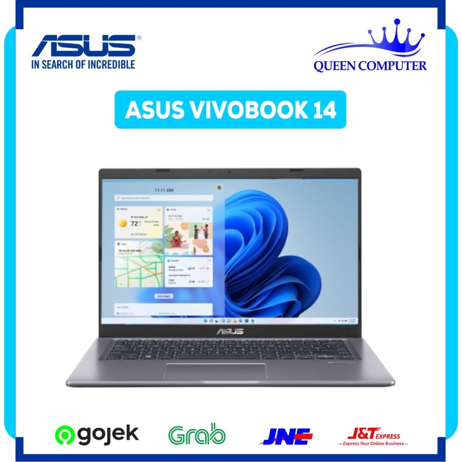 Laptop ASUS Vivobook Intel N4020 8GB 512GB W11 OHS 2021 Grey
