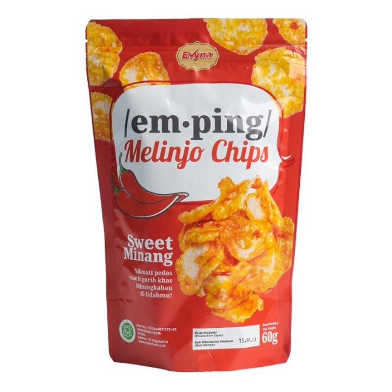 

Evyna Emping Camilan Keripik Pedas Manis Melinjo Sweet Minang 60 g