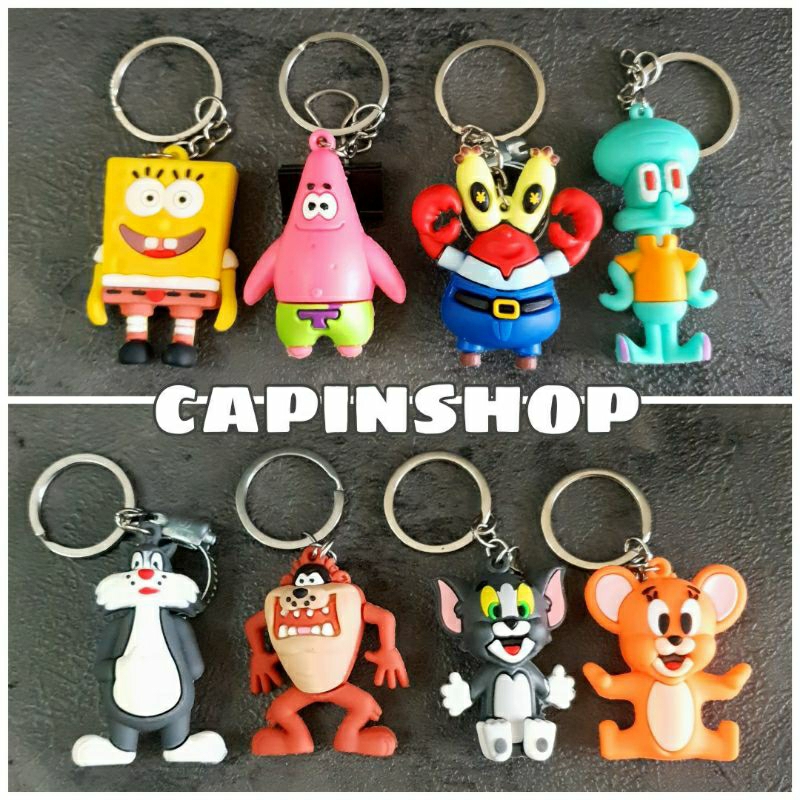 KEYCHAIN SPONGEBOB // Gantungan Kunci Tas Spongebob Lucu