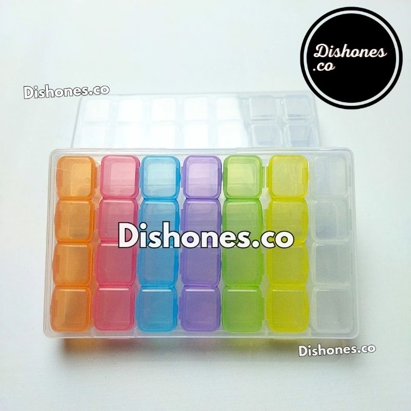 Box Manik 28 Sekat / Box Manik Premium / Kotak Manik Mote Payet / Kotak Payet / Kotak / Manik