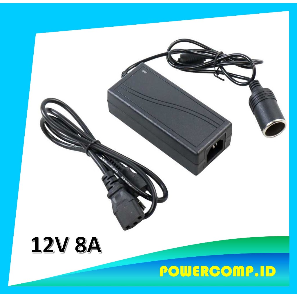 12V 8A 90W Car Inverter Adapter Socket 220V AC To 12V DC Power Converter For Car Air Pump Vacuum Cle