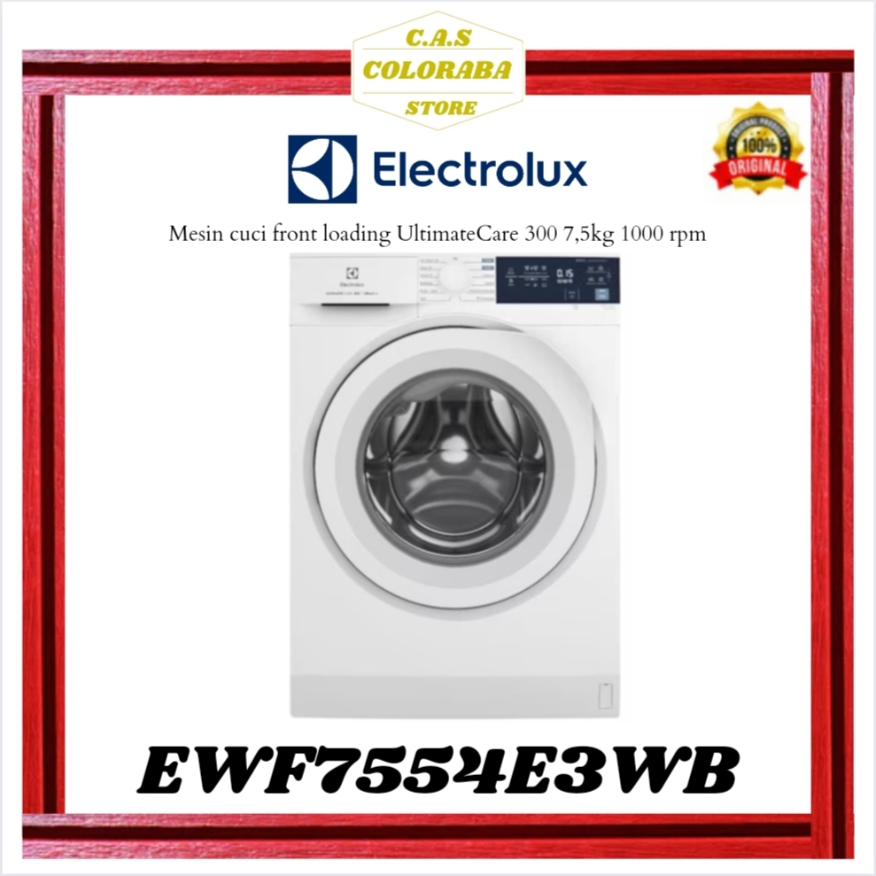 MESIN CUCI ELECTROLUX EWF7554E3WB MESIN CUCI FRONT LOADING 7,5 KG INVERTER EWF7554 EWF7554E3 EWF75