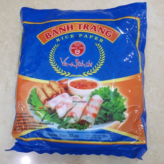 

KODE 77 Rice Paper Vietnam Banh Trang BichChi Kulit Lumpia Bantrang Banhtrang Ban Trang Asli Vietnam
