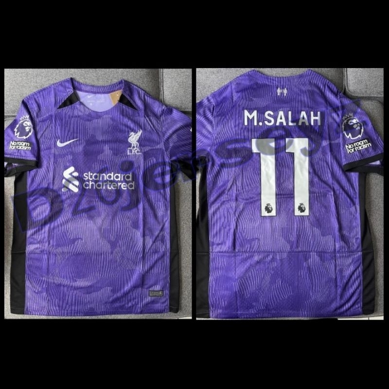 Jersey Liverpooll_ 3rd Third 2023 / 2024 + Cetak Nameset M. SALAH 11 / SZOBOSZLAI 8 / Custom + Patch