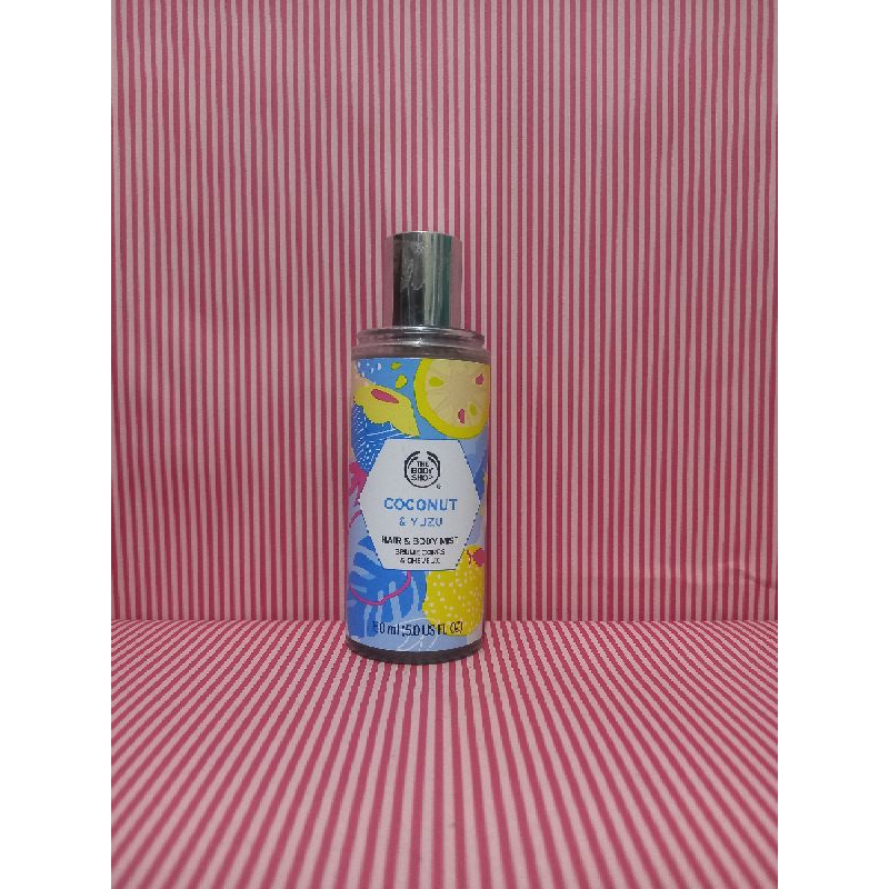 the body shop coconut and yuzu hair and body mist